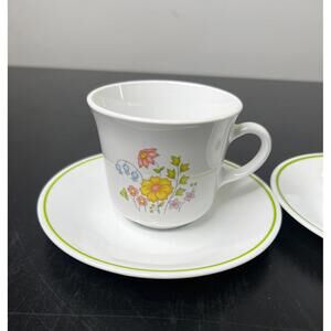 Vintage Corelle Floral Tea Cup and Saucer Set